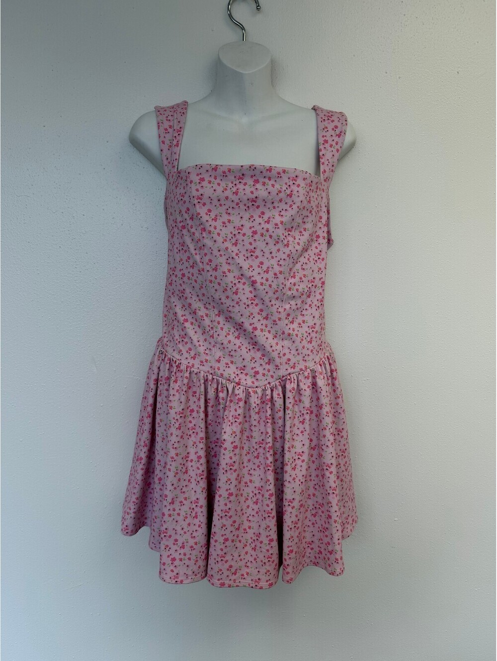 BLogilates Pink Floral 2X Dress with Back Tie Detail